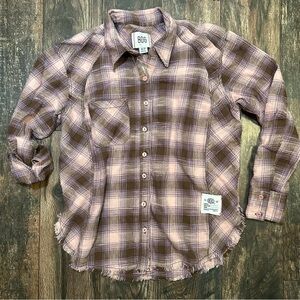 BDG UO Brixton flannel button down long sleeve top size XS NWOT